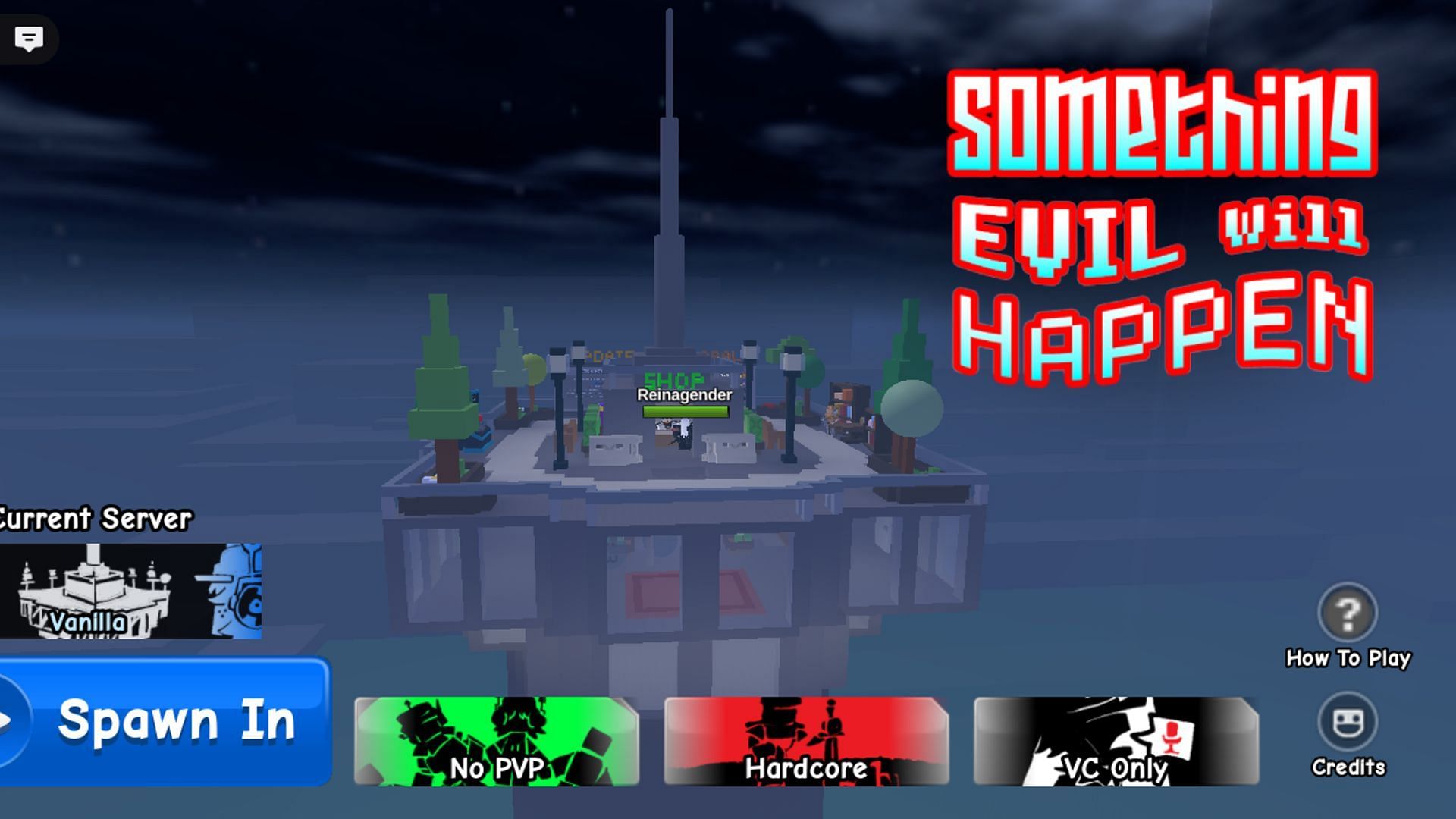 Home screen (Image via Roblox)